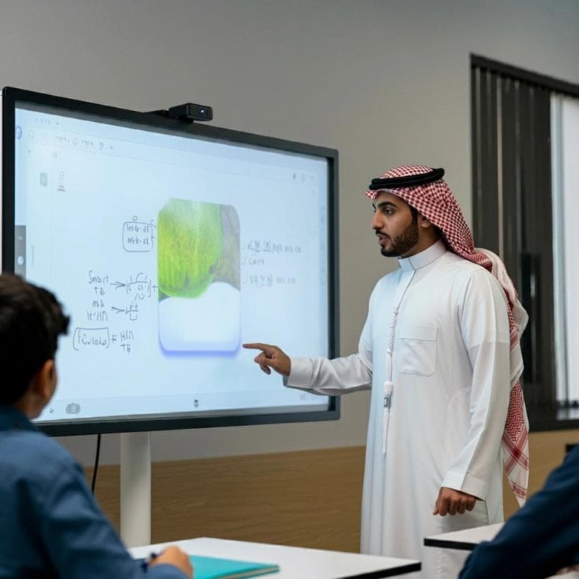 Modern classroom in the Middle East