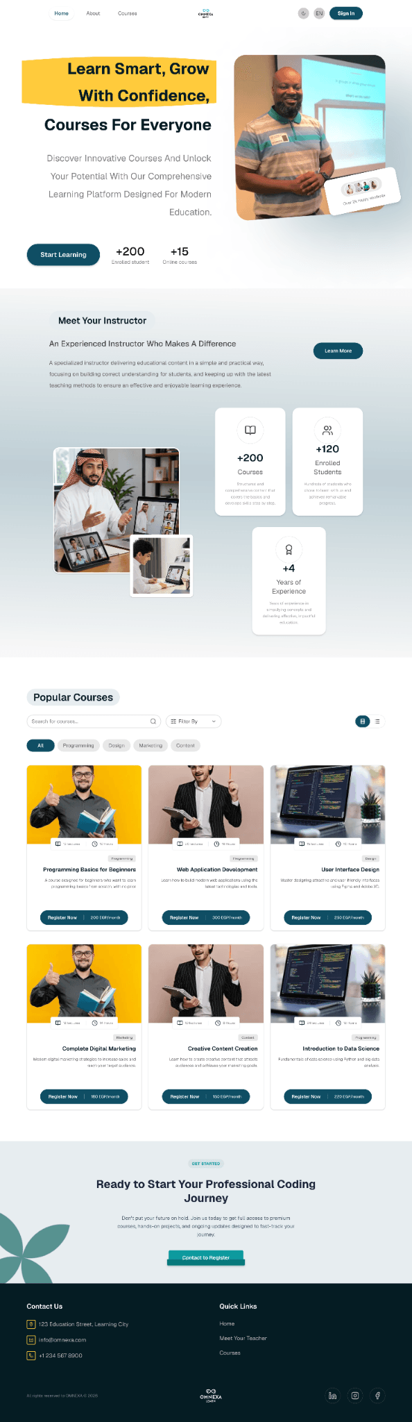 Instructor Brand template preview