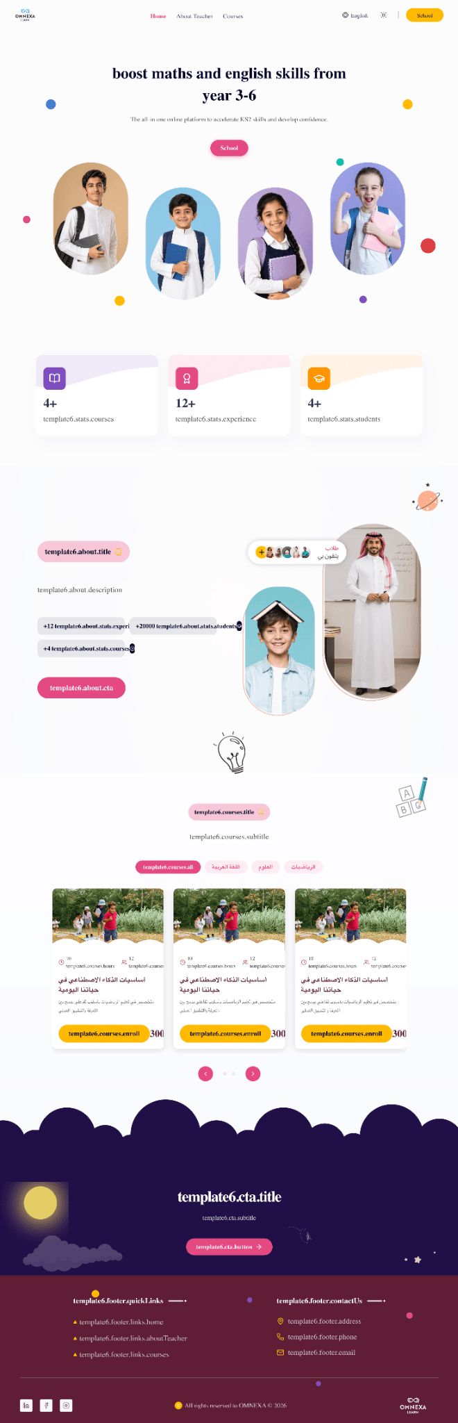 Young Learners template preview